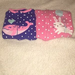Carters 12 months footless pajamas
